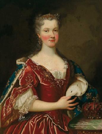 Alexis Simon Belle Portrait of Queen Marie Leszczynska oil painting image